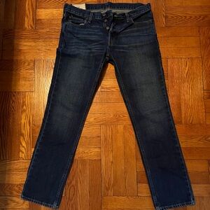 Hollister California Jeans Mens 34x32 Button Fly Denim Straight Dark